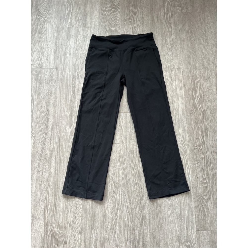 Athleta Full Length Mid Rise Black Leggings Workout Comfy Outdoors Soft M